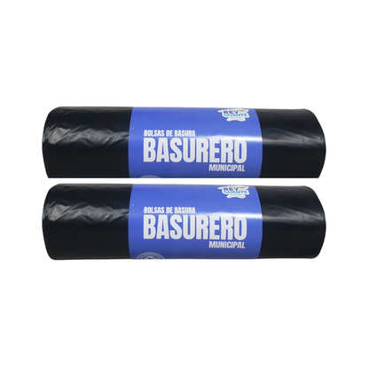 Pack 2 Rollos Bolsas de Basura Basurero Municipal 90 x 120 cm
