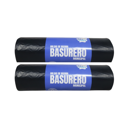 Pack 2 Rollos Bolsas de Basura Basurero Municipal 90 x 120 cm