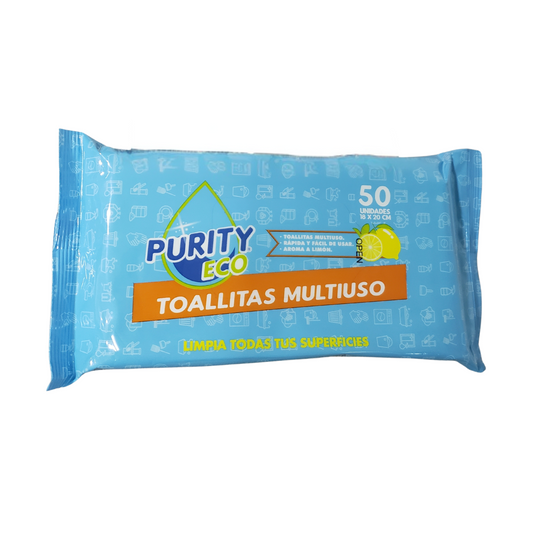 Toallitas Desinfectantes Multiuso Paquete 50 Unid