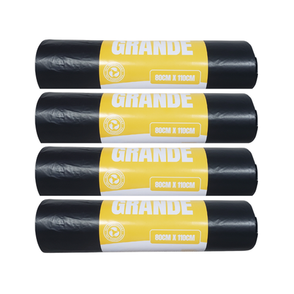 Pack 4 Rollos Bolsas de Basura Grande 80x110cm