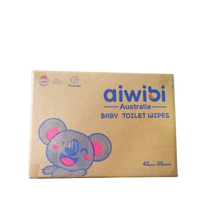 Caja 36 paquetes Toallitas Húmedas Aiwibi  Biodegradables .