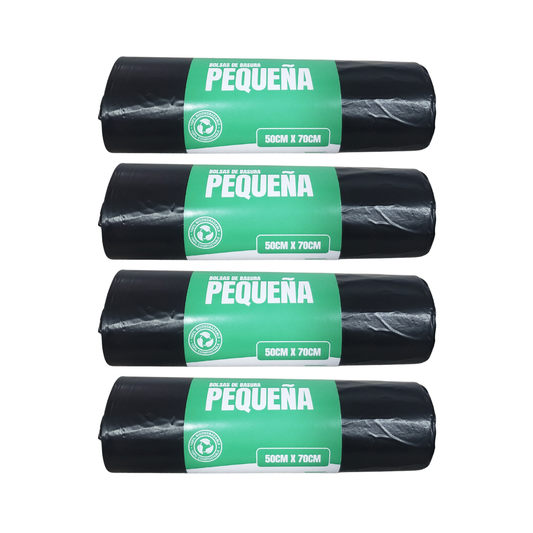 Pack 4 Paquetes de Bolsas de Basura Pequeña 70x50cm