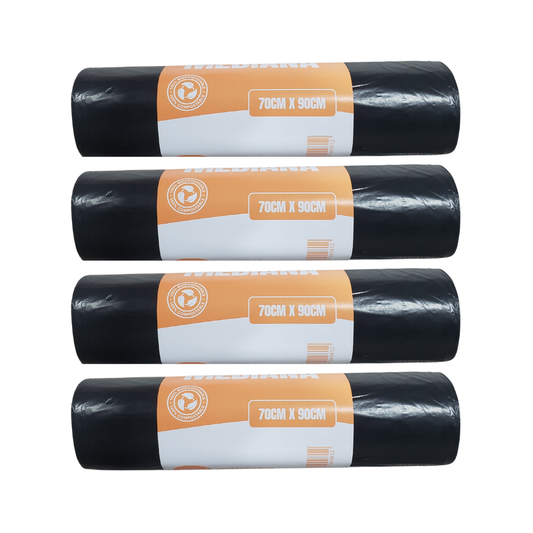 Pack 4 Rollos Bolsas de Basura Mediana 70x90cm