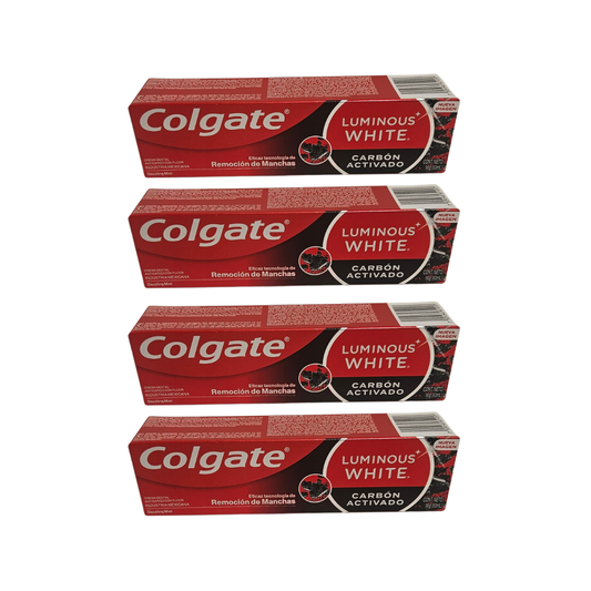 Pack 4 Pasta Colagte Luminous White Carbon Activado 90g