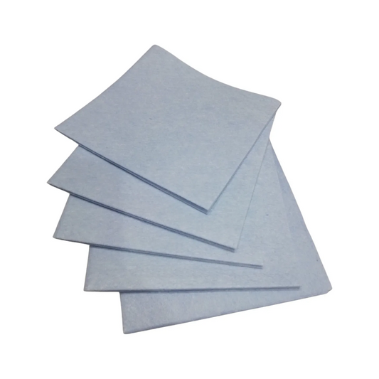 Pack 5 Paños Celestes Multiusos 38x38 Suaves Y Absorbente