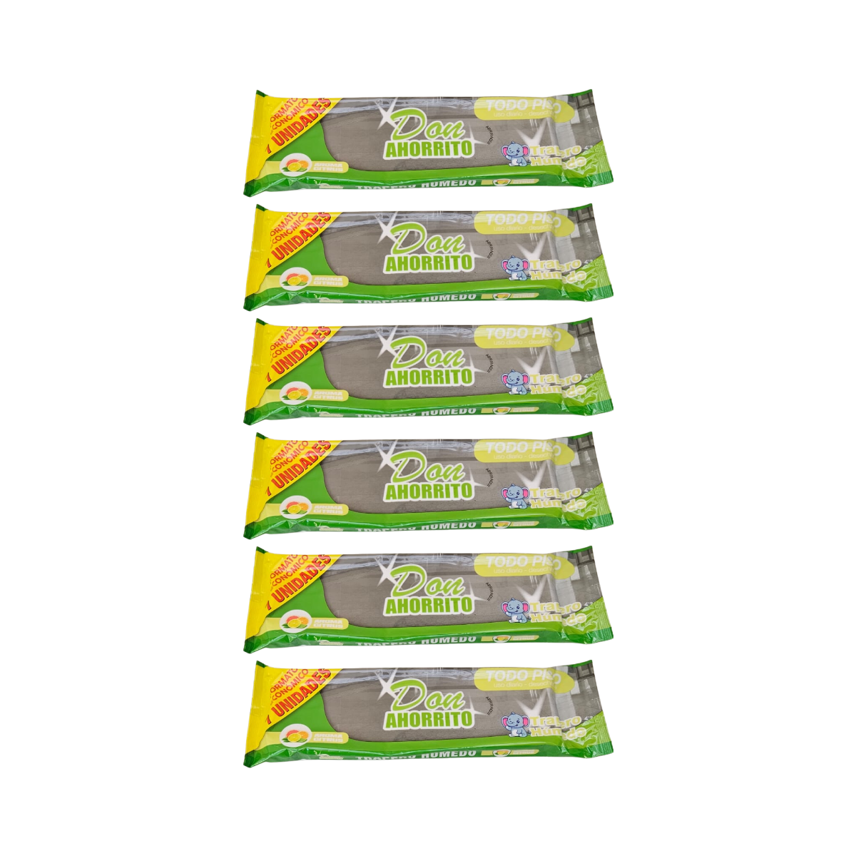 Pack 6 Trapero Húmedo Don Ahorrito 7 Unidades C/U , Mas Ahorro.