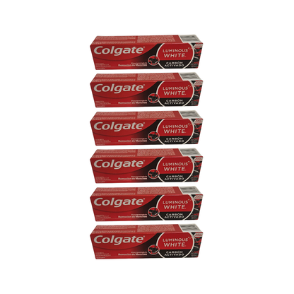 Pack 6 Pasta Colagte Luminous White Carbon Activado 90g