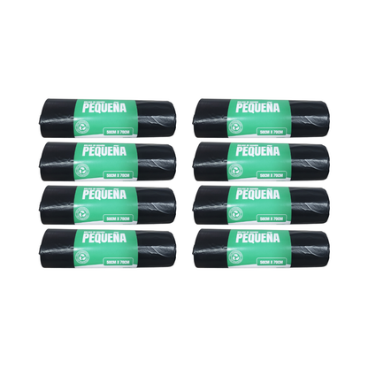 Pack 8 Paquetes de Bolsas de Basura Pequeña 70x50cm