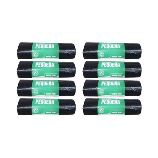 Pack 8 Paquetes de Bolsas de Basura Pequeña 70x50cm