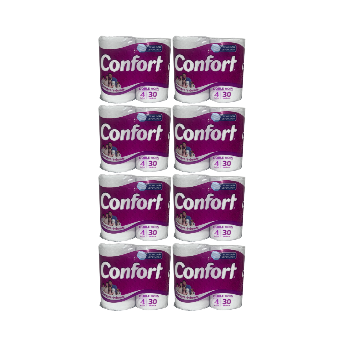 Pack 32 Rollos Papel Higiénico Confort Doble Hoja 30Mts