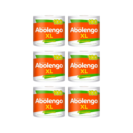 Pack 6 Rollos Toalla de Papel Abolengo XL 100 m Doble Hoja