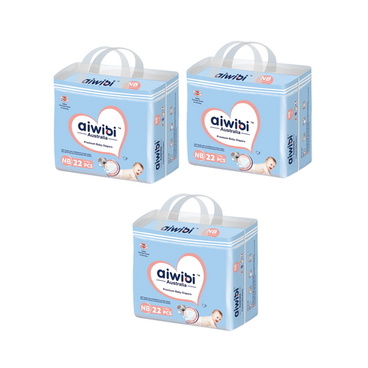 Pack 3 Pañales Premium Aiwibi Talla RN