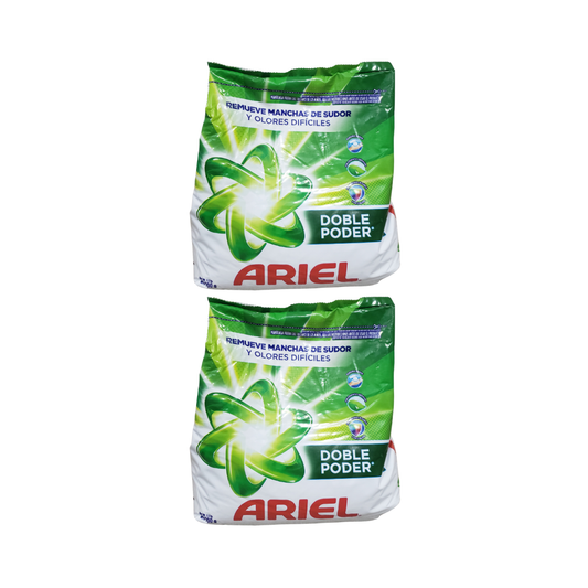 Pack 2 Detergente Ariel en Polvo Doble Poder 700g cu, Rinde Más