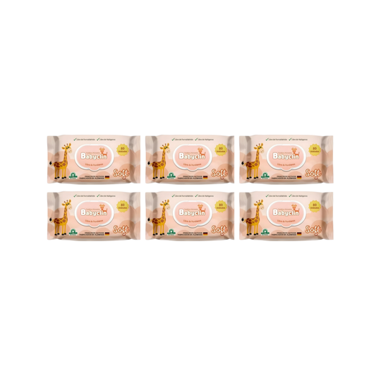 Pack 6 paquetes Toallitas Húmedas Babyclin Soft
