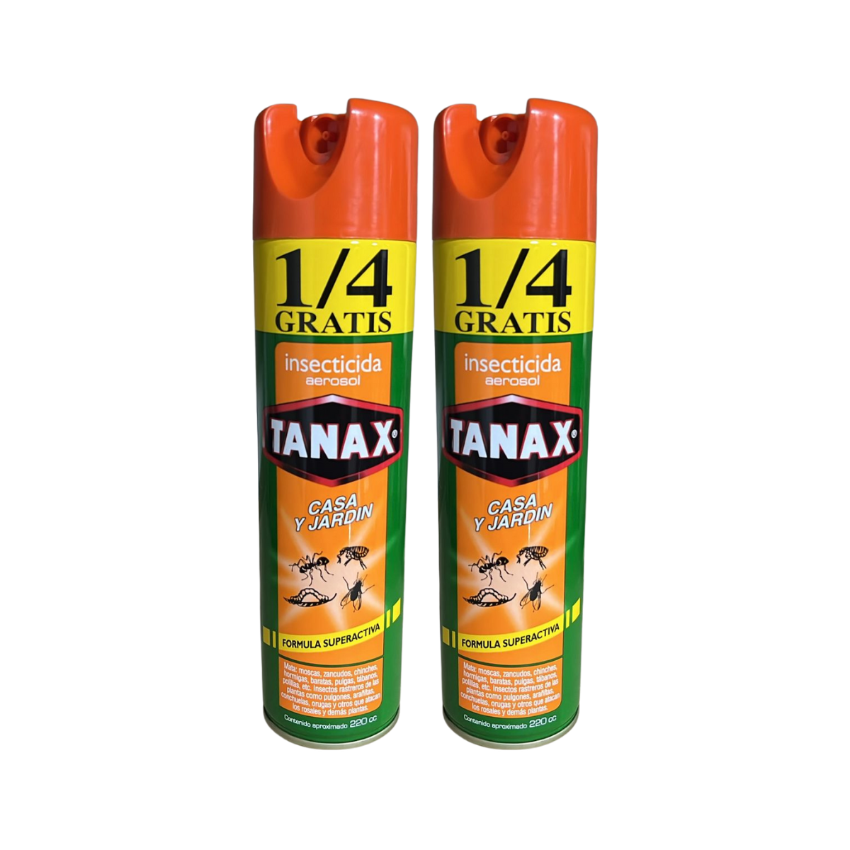 Pack 2 Insecticida en Aerosol Tanax 220cc Casa y Jardin