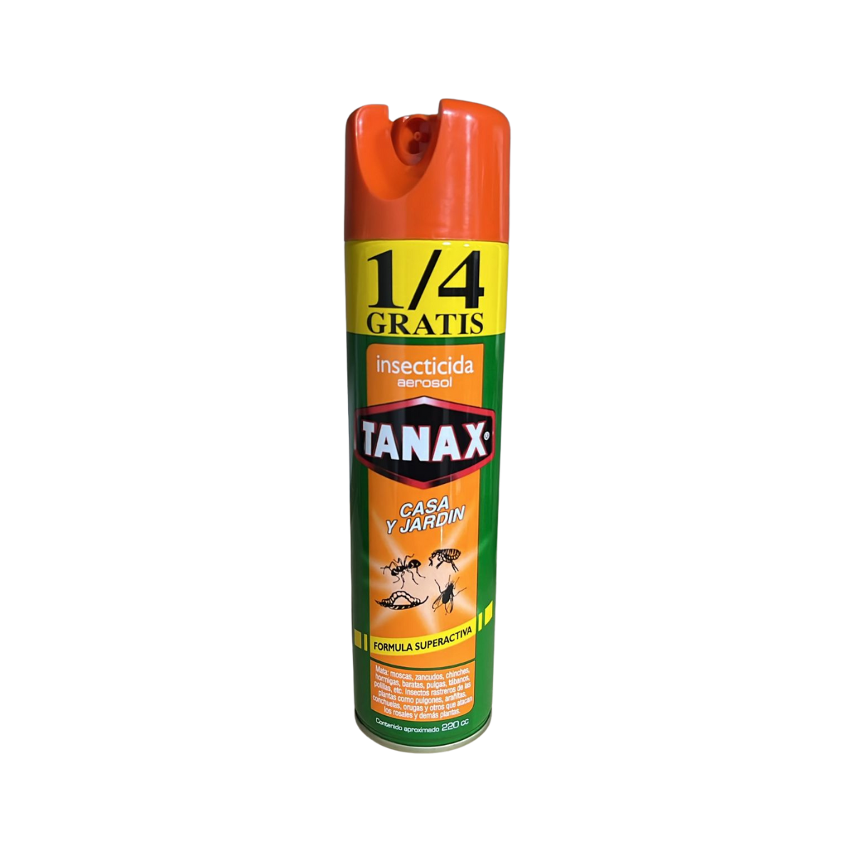 Pack 4 Insecticida Tanax en Aerosol  220cc Casa y Jardin