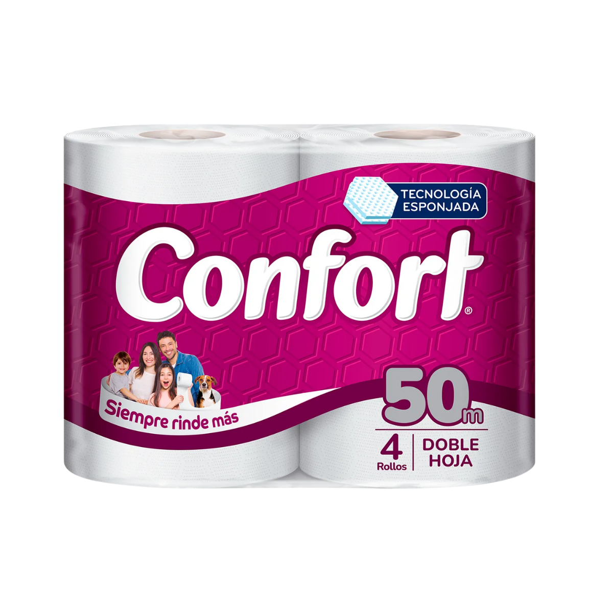 Pack 8 Rollos Confort Doble hoja 50Mts