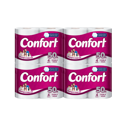 Pack 16 Rollos Confort Doble hoja 50Mts