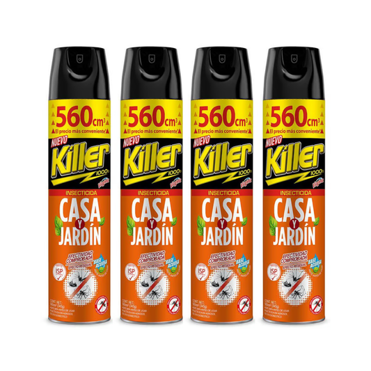 Pack 4 Insecticida en Aerosol 560cc Casa y Jardin