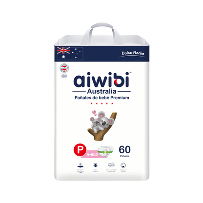 Pack 4 Pañales Aiwibi Dulce Noche Talla P