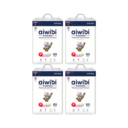 Pack 4 Pañales Aiwibi Dulce Noche Talla P