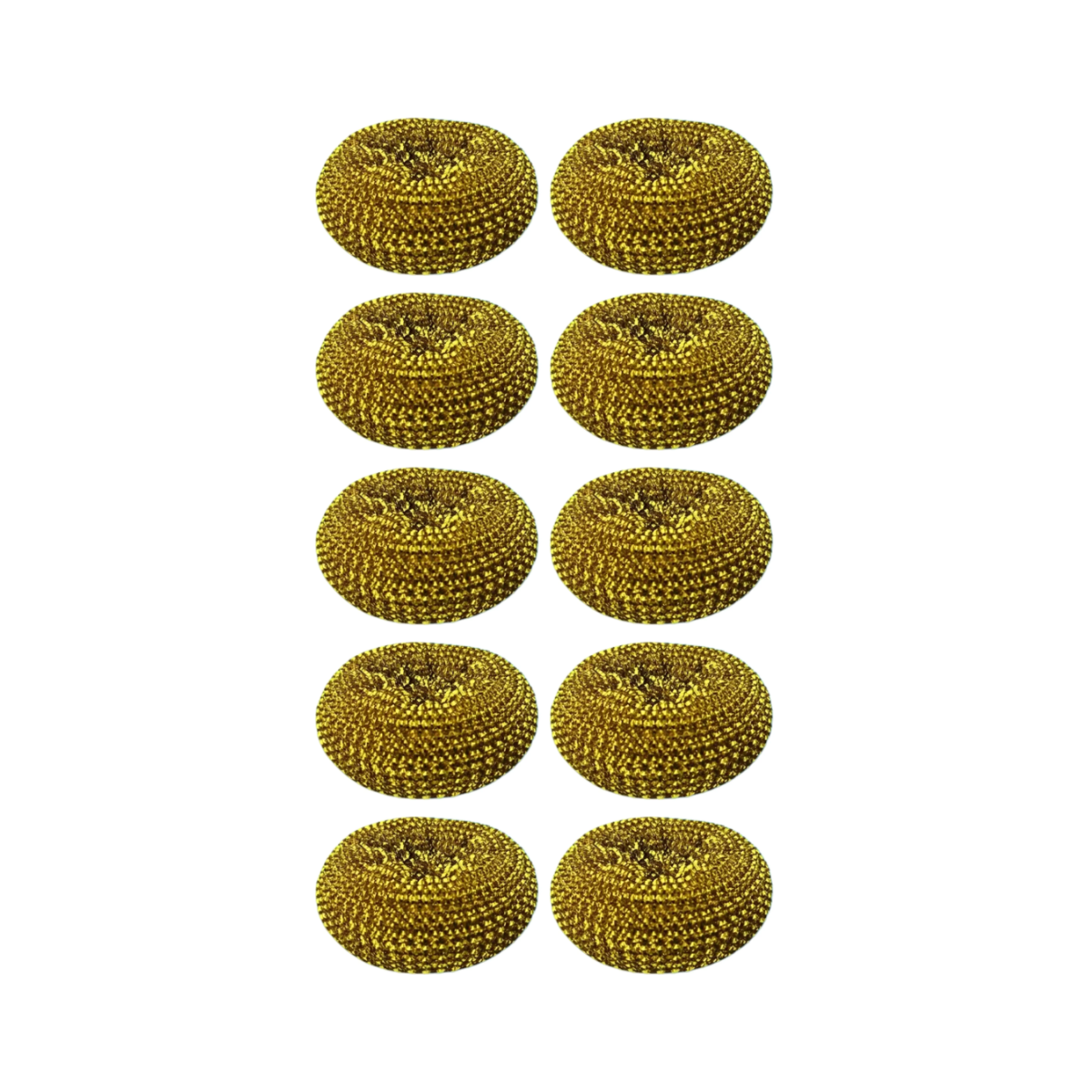 Pack 10 Virutillas Espiral Doradas  | Ideal para Ollas, Vidrios y Utensilios