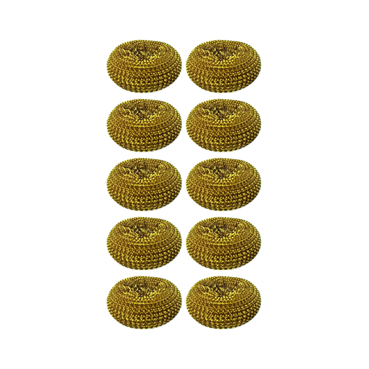 Pack 10 Virutillas Espiral Doradas  | Ideal para Ollas, Vidrios y Utensilios