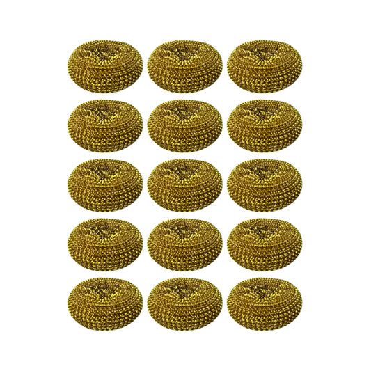 Pack 15 Virutillas Espiral  Doradas  | Ideal para Ollas, Vidrios y Utensilios