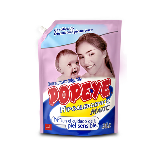 Detergente Líquido Popeye Hipoalergénico 800 ml