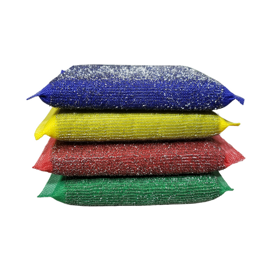 Pack 4 Esponja De Acero Para Parrilla Y Limpieza Difícil