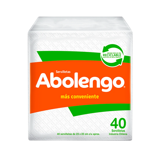 Servilletas Abolengo Conveniente 40 Unidades por paquete
