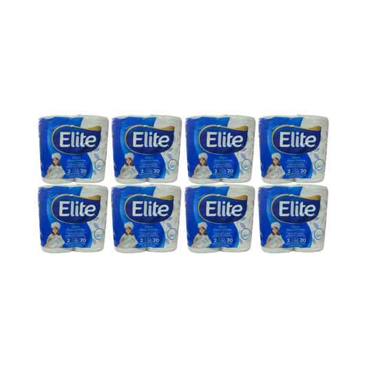 Pack 16 Rollos Toalla de Papel Elite Triple Hoja 20 mts