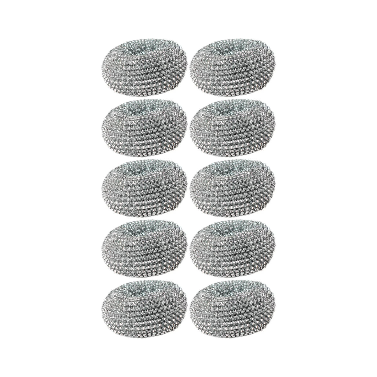 Pack 10 Virutillas Espiral Plateada | Ideal para Ollas, Vidrios y Utensilios