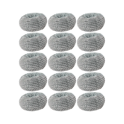 Pack 15 Virutillas Espiral  Plateada  | Ideal para Ollas, Vidrios y Utensilios