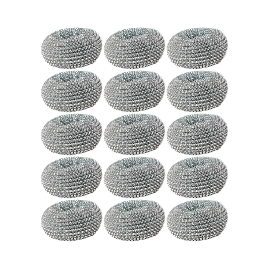 Pack 15 Virutillas Espiral  Plateada  | Ideal para Ollas, Vidrios y Utensilios