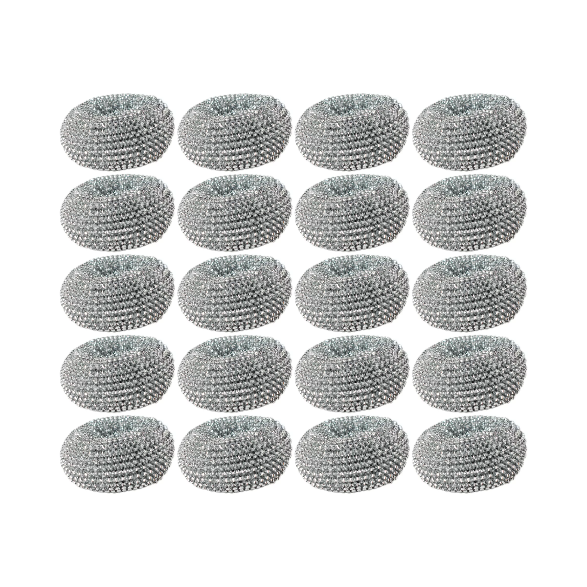 Pack 20 Virutillas Espiral  Plateada  | Ideal para Ollas, Vidrios y Utensilios