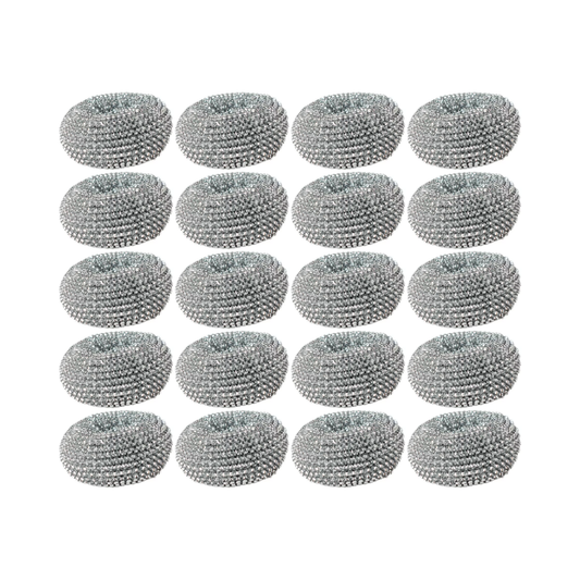 Pack 20 Virutillas Espiral  Plateada  | Ideal para Ollas, Vidrios y Utensilios