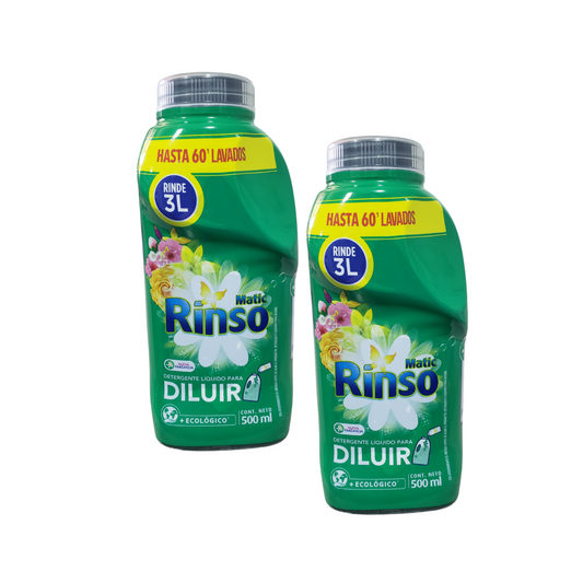 Detergente Liquido Rinso Pack 2 Unidades De 500 Ml