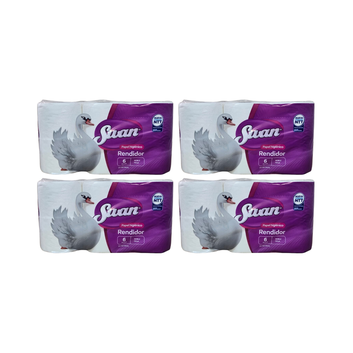 Pack 24 Rollos Papel Higiénico Swan Doble Hoja 20Mts