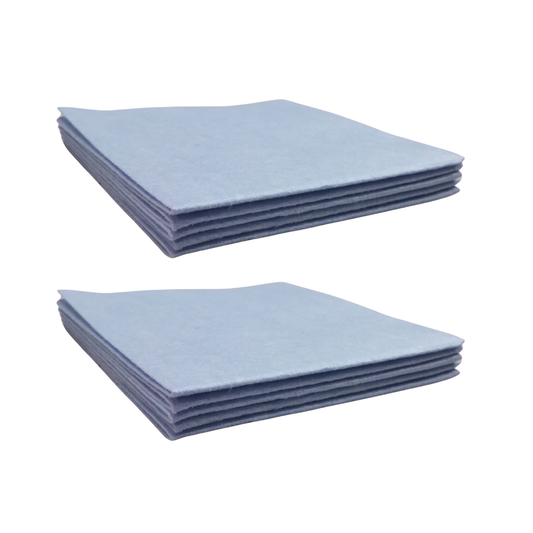 Pack 10 Paños Celestes Multiusos 38x38 Suaves Y Absorbente