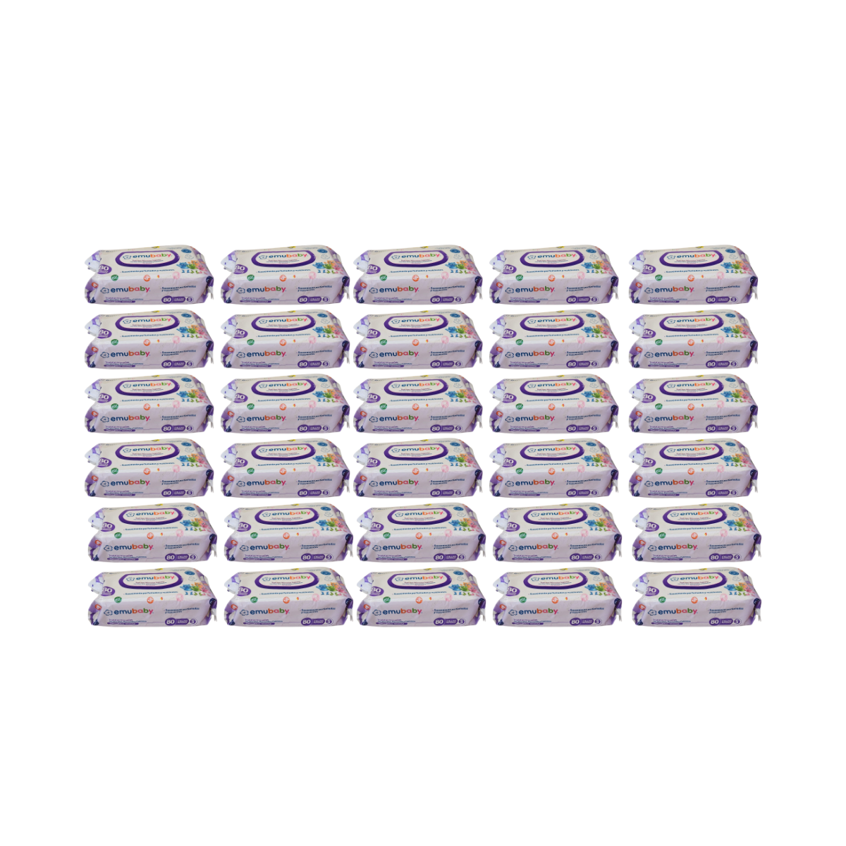 Pack 30 toallitas humedas Emubaby 80un C/U