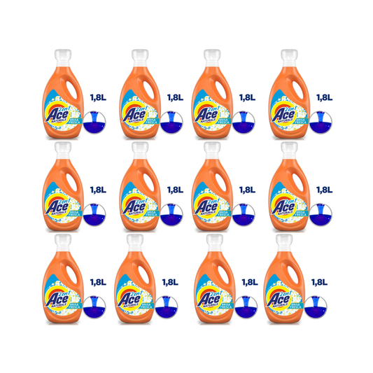 Pack 12  Detergentes Liquido  Ace Natural  2 en 1 concentrado 1.8 lt cada uno.