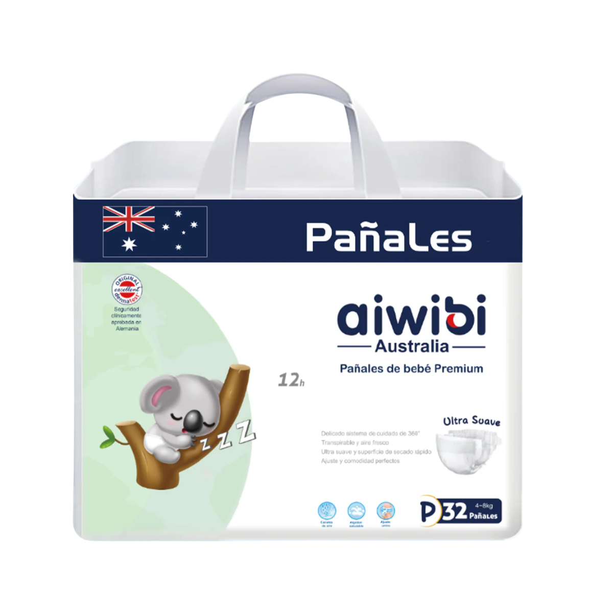 Pack 2 Pañales Aiwibi Premium Talla P