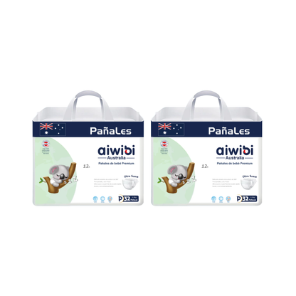 Pack 2 Pañales Aiwibi Premium Talla P