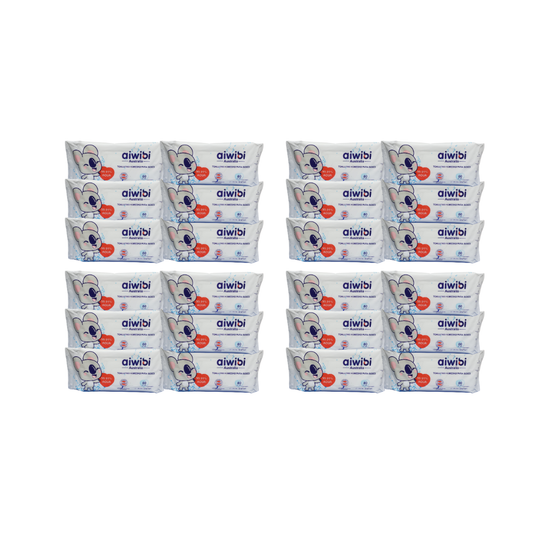 Pack 24 Paquetes Toallitas Húmedas Aiwibi 99.91% Agua Pura