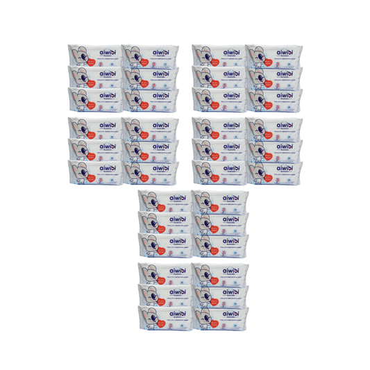 Pack 36 Paquetes Toallitas Húmedas Aiwibi 99.91% Agua Pura
