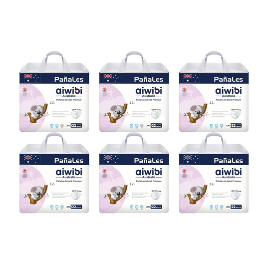 Pack 6 Pañales Premium Aiwibi Talla XXG