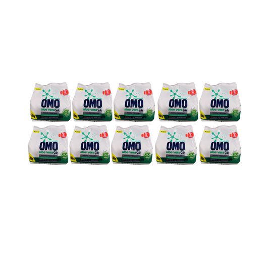 Pack 10 Detergente En Polvo Omo Aloe Vera 400g Concentrado