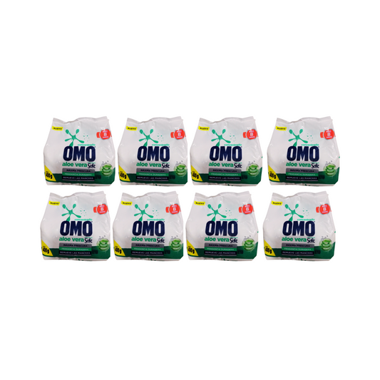 Pack 8 Detergente En Polvo Omo Aloe Vera 400g Concentrado