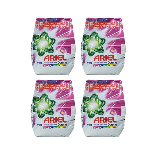 Pack 4 Detergente En Polvo Ariel Downy 400g